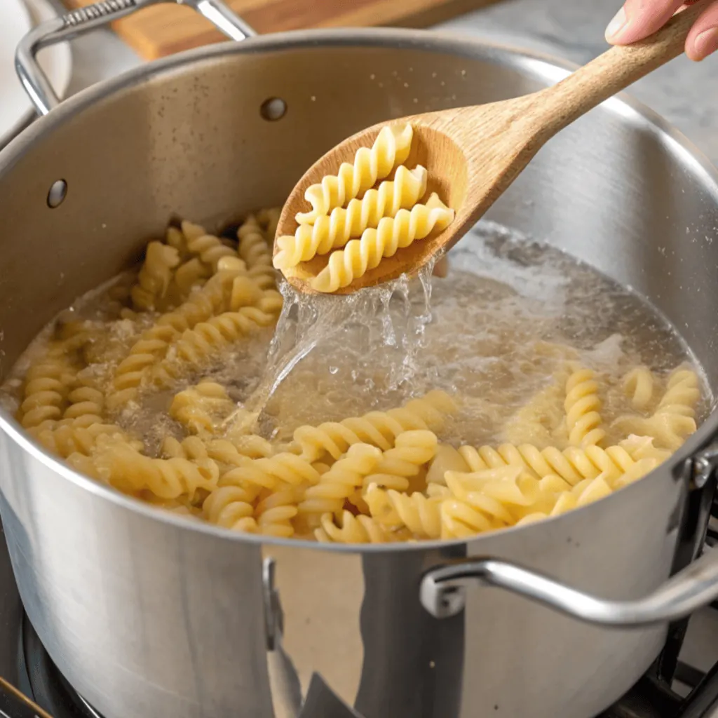 Cook the Rotini pasta in a saucepan over low heat recipe Chicken Bacon Ranch Pasta Salad