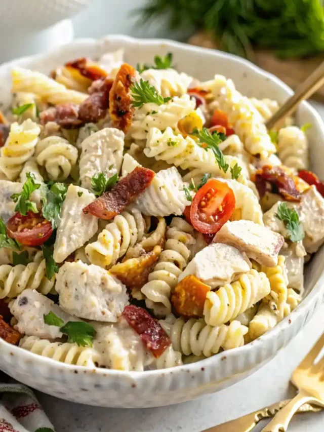 Chicken Bacon Ranch Pasta Salad